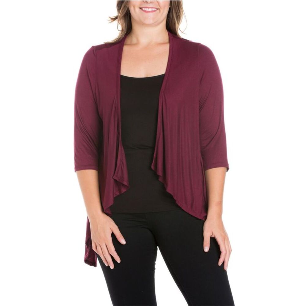 24seven Womens Plus Size Elbow Length Cardigan Sweater, NWT